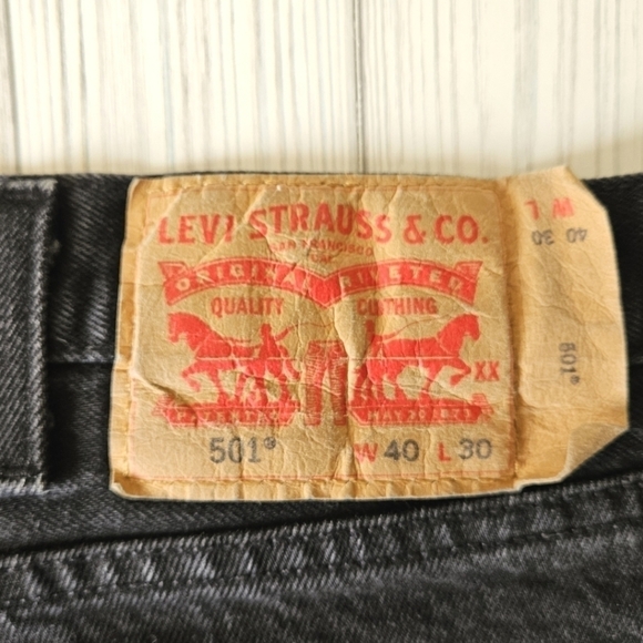 Levi's 501 Original Fit Jean in All Nighter Black Men's Size 40 x 30 - Picture 11 of 13